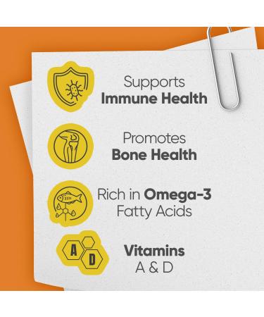 Emulsi n de Escocia Cod Liver Oil Complex with Vitamins A, D, E, B1 - Natural Orange Flavor Dietary Supplement for Immune Support & Bone Health - Essential Omega 3 Fish Oil - 6.5 oz (2-Pack) - Buy Online on GoSupps.com