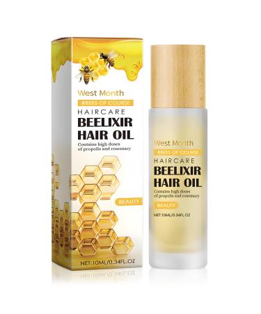 Znnhnn Hair oil with honey and rosemary extract deeply repairs dry split ends accelerates hair growth provides shine without greasy leaves for permanently damaged and dry hair 10 ml