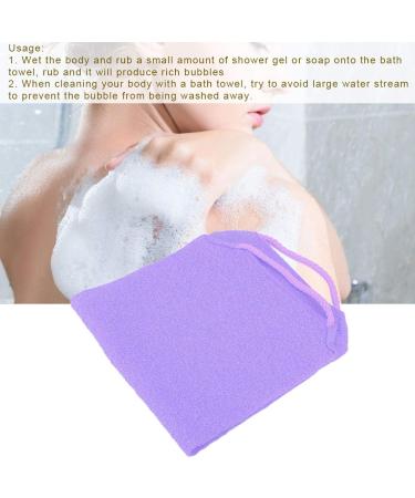 Back Scrubber for Shower - Exfoliating Elastic Bath Towel Strap in Purple | International Shipping - Buy Online on GoSupps.com