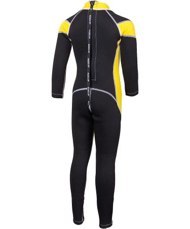 Kids Wetsuit for Boys Girls Toddlers by Scubadonkey | Wetsuit for Kids in 2.5mm Neoprene UPF 50+ | Meets CPSC Safety Requirements Yellow 4 - Buy Online on GoSupps.com