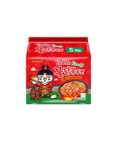 Samyang Kimchi Flavour Hot Chicken Noodle Ramen (Pack of 5) by CNMART