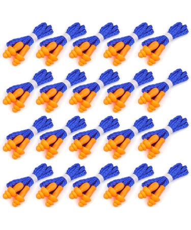 50 Pairs Ear Plugs for Sleeping  Hearing Protection Reusable Silicone Ear Plugs Noise Reduction  Individually Wrapped Earplugs for Shooting  Concerts  Swimming Orange&blue 50 Pair (Pack of 1)