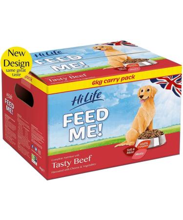 HiLife FEED ME! - Complete Dry Dog Food - Tasty Beef Cheese Vegetables - Soft Moist & Meaty 6kg Single Beef Cheese and Fresh Vegetables 6 kg (Pack of 1) - Buy Online on GoSupps.com