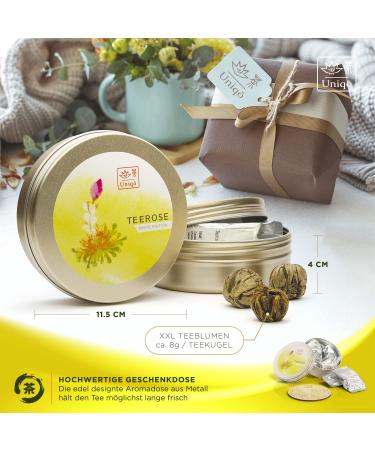 Deluxe Tea Blower Gift Set - Hand-Bound White Tea with Flowers & Bamboo Coasters | Perfect Gift for Tea Lovers - Buy Online on GoSupps.com