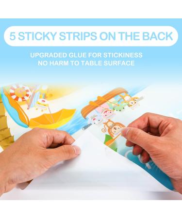 Kids Disposable Stick-on Placemats 40 Count - Summer Time Design - Portable Dining Topper for Toddlers - Individually Wrapped - 12x18 Inches - Buy Online on GoSupps.com