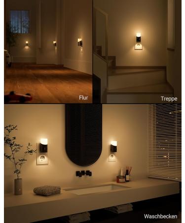 Buy Lyridz Dimmable Night Light Socket - 2-Piece LED Warm White Lamp with Motion Sensor & 3 Modes for Bedrooms Kitchen & Hallway | Ultra-High 2700K Lighting - Buy Online on GoSupps.com