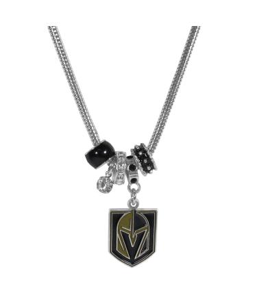 NHL Siskiyou Sports Womens Vegas Golden Knights Euro Bead Necklace 18 inch Team Color
