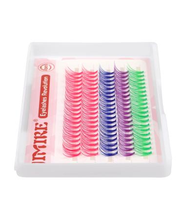 JIMIRE CL03 Colored Lash Clusters Individual Eyelashes - 100Pcs 14mm 3D Effect Pink Lashes for DIY Eyelash Extensions - CC Curl Wispy, Natural Look, Reusable Pack - 4 Colors - Buy Online on GoSupps.com