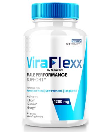 NutraRize ViraFlexx Pro Capsules for Men Male Performance Support 500mg All Natural Dietary Supplement to Support Overall Health Vira Flexx Reviews (60 Capsules)