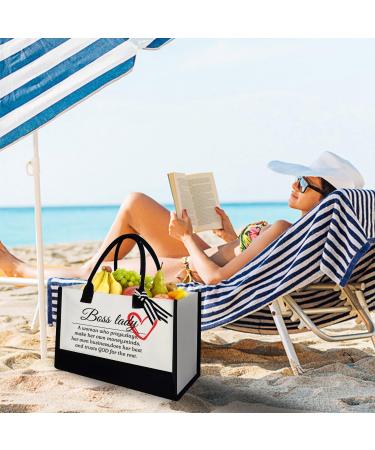 dealzilla Birthday Gifts For Women Fashion Tote Bag For Shopping Beach Christmas Thanks Present For Awesome Fabulous Woman Bosslady - Buy Online on GoSupps.com
