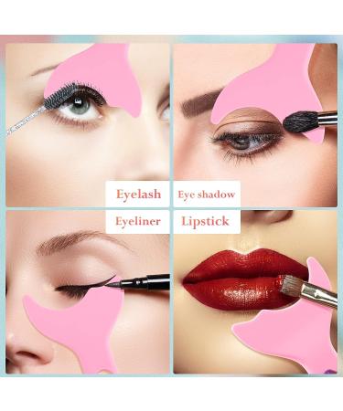 G2PLUS Mascara Shield Guard and Eyeliner Auxiliary Tool for Precise Eye Makeup Application - Reusable Pink Silicone Eyeshadow Guard Pads - Buy Online on GoSupps.com
