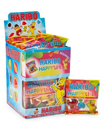 HARIBO Happy Life Ready to Sale Gummy Candy Assortment of 30 Sachets-40g - Total 1.2kg