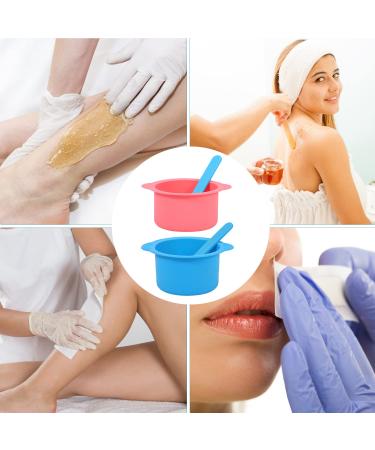 2pcs Silicone Wax Pot Liner & Spatula Set | Reusable Warmer Liners for 16oz Electric Waxing Kit (Pink/Blue) - Buy Online on GoSupps.com