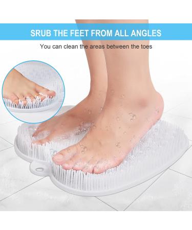 BESKAR XL Shower Foot Scrubber - Non-Slip Suction Cups - Exfoliates, Cleans, and Massages Feet - Improve Circulation & Soothe Tired Feet - Buy Online on GoSupps.com