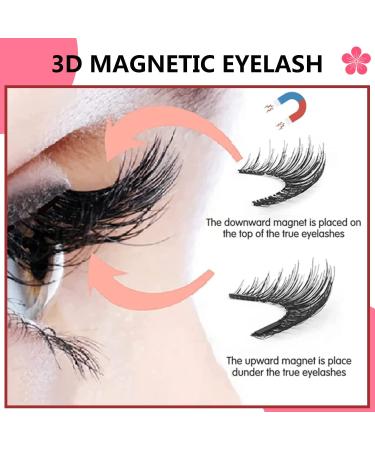 Reusable Magnetic False Eyelashes - Natural Look, Dual Magnets, 3D Extension - 16pcs-4pairs - Buy Online on GoSupps.com