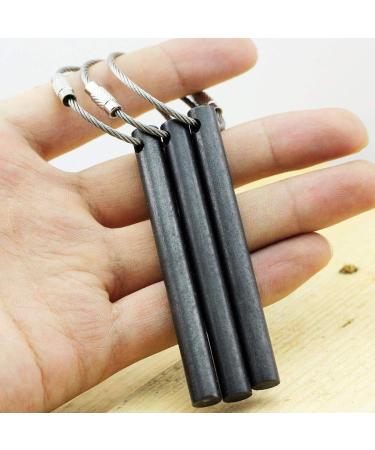 bayite Survival Ferro Rod Flint Fire Starter 3.14 Inch Pack of 3 with Keychain Ring - Buy Online on GoSupps.com