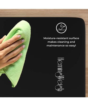 HemingWeigh 1 Thick Yoga Mat - Extra Thick Non Slip Exercise Mat for Indoor & Outdoor Use - Black - Buy Online on GoSupps.com