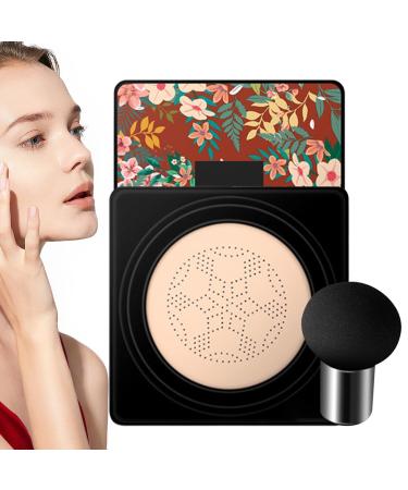 Decorhome Mushroom Head Air Cushion Foundation - Waterproof BB Cream | Makeup Base with Mushroom Head Brush for Even Skin Tone | Mushroom Heads Air Cushion BB