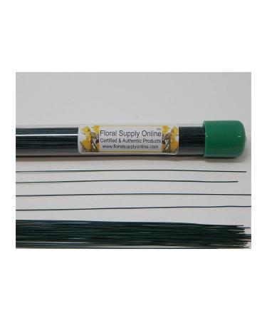 18 Floral Wire (18 Gauge) - 100 Pieces - DIY - Wedding  Prom  Corsage  Flower Arrangement  Boutonniere  Craft - Florist Stem Wire 18 Gauge Green