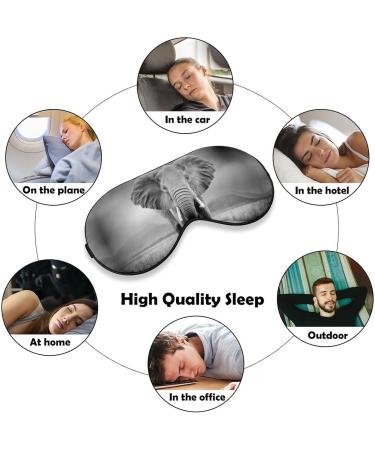 African Elephant Sleep Mask - Adjustable Strap, Blocks Light for Night, Travel, Nap - Men, Women - Buy Online on GoSupps.com