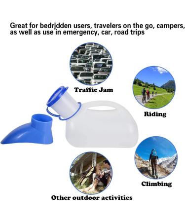 Unisex Portable Potty Urinal for Car | Bedpans Pee Bottle with Lid and Funnel | Travel Toilet for Men, Women, Old Man, Child - Ideal for Camping and Outdoor Activities - Buy Online on GoSupps.com