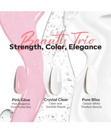 Modelones 8-in-1 Nail Hardener & Strengthener - Extra Strong Nail Care for Brittle Nails Repair Growth & Amplification - 15ml Pink Base Coat - Buy Online on GoSupps.com