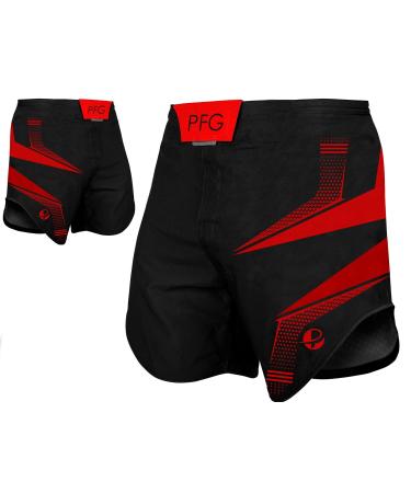 UFG Ultimate - Fight Shorts for Boxing MMA Muay Thai Training & Fight Black / Red 34