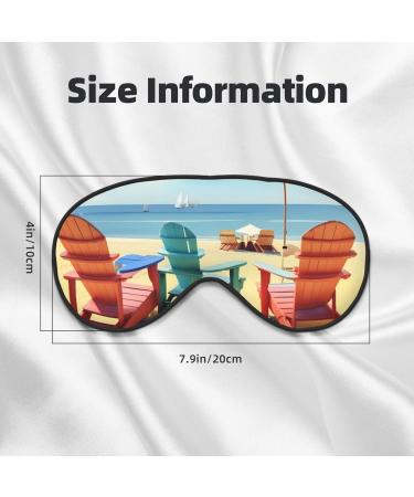 Beach Chairs & Scenery Print Soft Eye Mask - Travel Sleep Mask for Men & Women | Comfortable Sleep & Relaxation - Buy Online on GoSupps.com