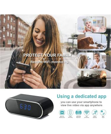 Indoor Security Camera with Alarm Clock | WiFi Surveillance, Motion Detection, Night Vision | Pet Cam for Home/Office - Buy Online on GoSupps.com