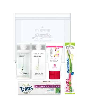 Convenience Kits International Women's Premium 6 PC Assembled Natural Products Travel Kit, Featuring: 100% Travel-Size Natural Products