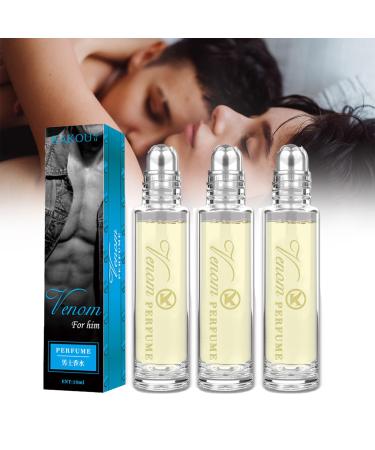 Perfume for Men Valentine's Day Sale Rose Perfume Oil Pheromone Perfume for Men Roll on Perfume Oil Portable Perfume for Male (3 Pcs-A)