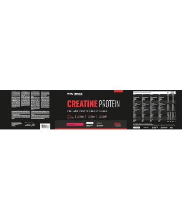 Buy Body Attack Creatine Protein Shake - Strawberry 2kg | 3G Creapure Wheypep Gluten-Free | International Shipping - Buy Online on GoSupps.com