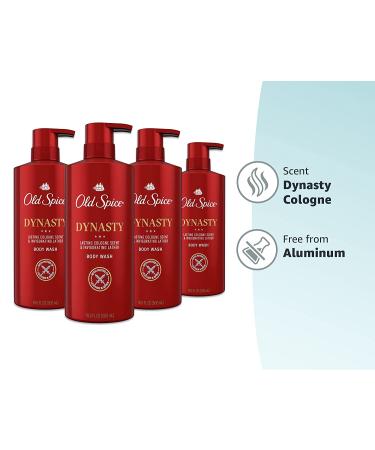 Old Spice Dynasty Cologne Scent Men's Body Wash - 16.9 Fl Oz (Pack of 4) - Buy Online on GoSupps.com