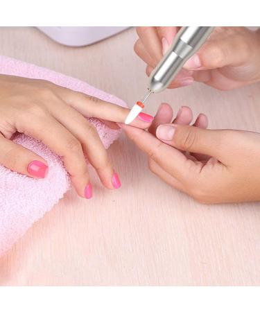 Nail Drill Machine Electric Nail File for Acrylic Nail Kit Polishing Tool for Acrylic Gel Nails Nail Pedicure Kit Supplies for Home Salon Rowces Silver - Buy Online on GoSupps.com
