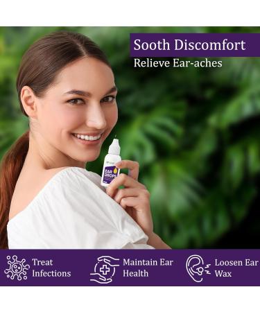 Natural Ear Drops for Ear Infection - Homeopathic Relief for Adults Kids Babies & Pets - Soothes Ear Aches & Swimmer's Ear - Safe & Effective USA-Made Formula - Buy Online on GoSupps.com