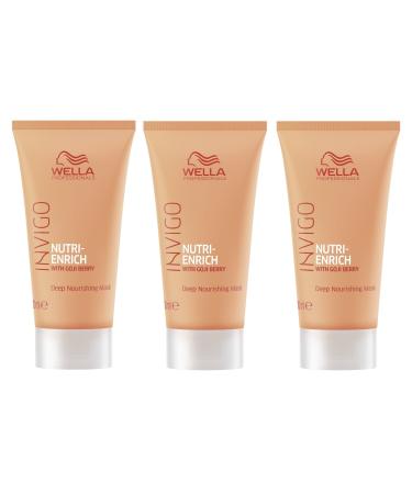 Pack of 3 Nutri Enrich Intensive Care Mask Invigo Wella Professionals with Goji Berries 30 ml each 90 ml