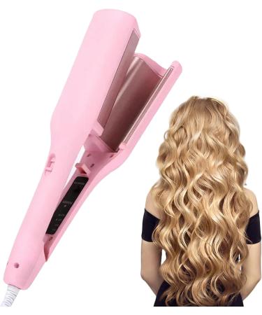 Muflydo Hair Curler Wand - 32mm Styler Wand Iron Curler Fast Heating Adjustable Temperature Hair Wand Waver for Girs US Pink - Buy Online on GoSupps.com