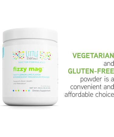 Little DaVinci Fizzy Mag - Kids Magnesium Supplement for Brain Health & Behavior - Lemon Lime Flavor - 516g - Buy Online on GoSupps.com