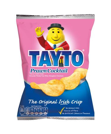 Tayto Prawn Cocktail Flavour Potato Crisps from Ireland 8 packs