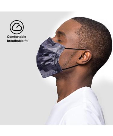 NU R Disposable Face Mask 3Ply Mask with Filter Layer and Elastic Earloop Retail 50pcs/box CAMO 50PCS - Buy Online on GoSupps.com