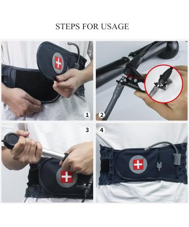 Kabandn Decompression Back Belt for Men and Women - Lumbar Traction Device for Lower Back Pain Relief (29-49 inch) - Blue - Buy Online on GoSupps.com