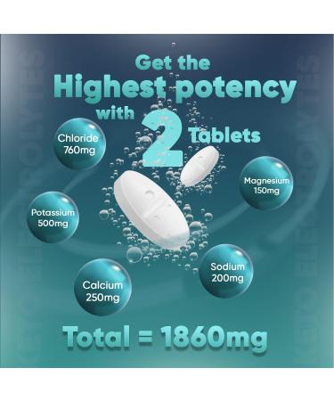 Vegan Electrolyte Tablets - 6 Months Supply | Sodium, Magnesium, Chloride, Calcium & Potassium | Energy & Electrolyte Balance | Keto-Friendly - Buy Online on GoSupps.com