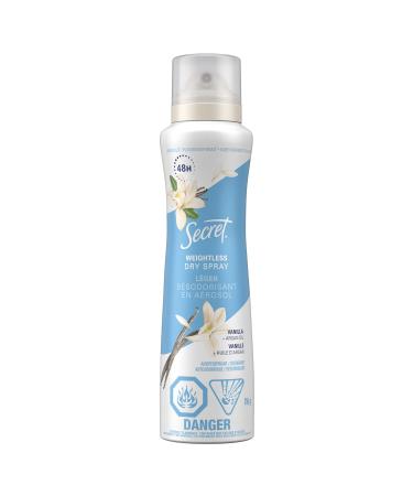 Secret Dry Spray Antiperspirant Deodorant Vanilla and Argan Oil 116g