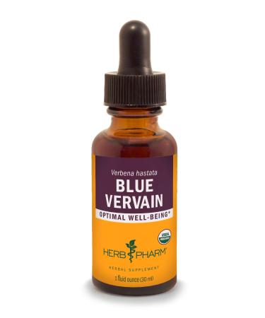 Herb Pharm Certified Organic Vervain Liquid Extract Blue 1 Fl Oz 1 Fl Oz (Pack of 1)