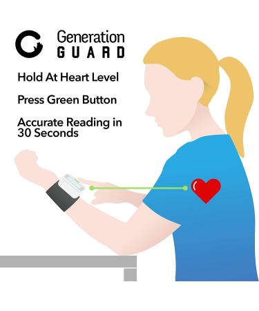 Generation Guard Clinical Automatic Blood Pressure Monitor with FDA Approval and Portable Case - Irregular Heartbeat Detection, Adjustable Wrist Cuff - for Health Monitoring - Buy Online on GoSupps.com