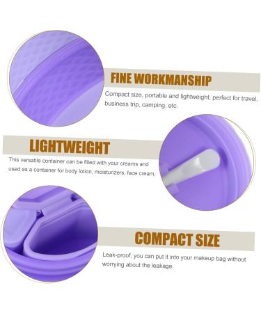 minkissy 3 Sets Cream Box Cosmetic Jar with Spoon Lotion Dispenser Jar Cosmetic Lotion Bottle Durable Cream Storage Jar Cream Jar with Spoon Silica Gel Storage Box Portable Purple Travel - Buy Online on GoSupps.com
