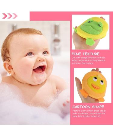 FOMIYES 3pcs Animal Bath Sponge Set for Kids - Baby Shower Scrubber and Toy Body Loofah Pouf - Buy Online on GoSupps.com
