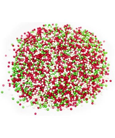 Christmas Red, Green, and White Mix Cake Topper Sprinkles - 30g Edible Festive Decorations for Xmas Party Cakes - Buy Online on GoSupps.com