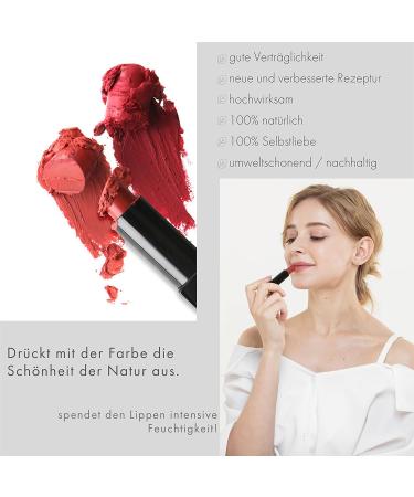 Whamisa Organic Flowers Lipstick Color 94 - Sate Rose Holzton | Vegan Gluten-Free Halmmatter Finish | Fermented Korean Natural Cosmetics - 4g - Buy Online on GoSupps.com