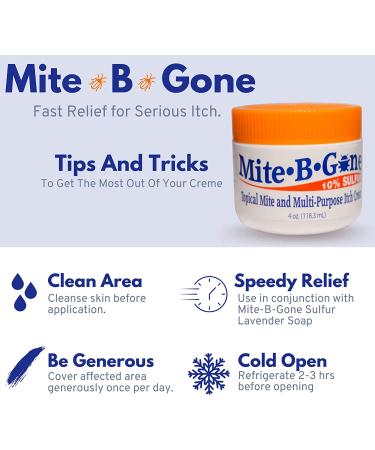Mite-B-Gone 10% Sulfur Cream & Itch Soap Bundle - Insect Bite & Acne Relief - Buy Online on GoSupps.com